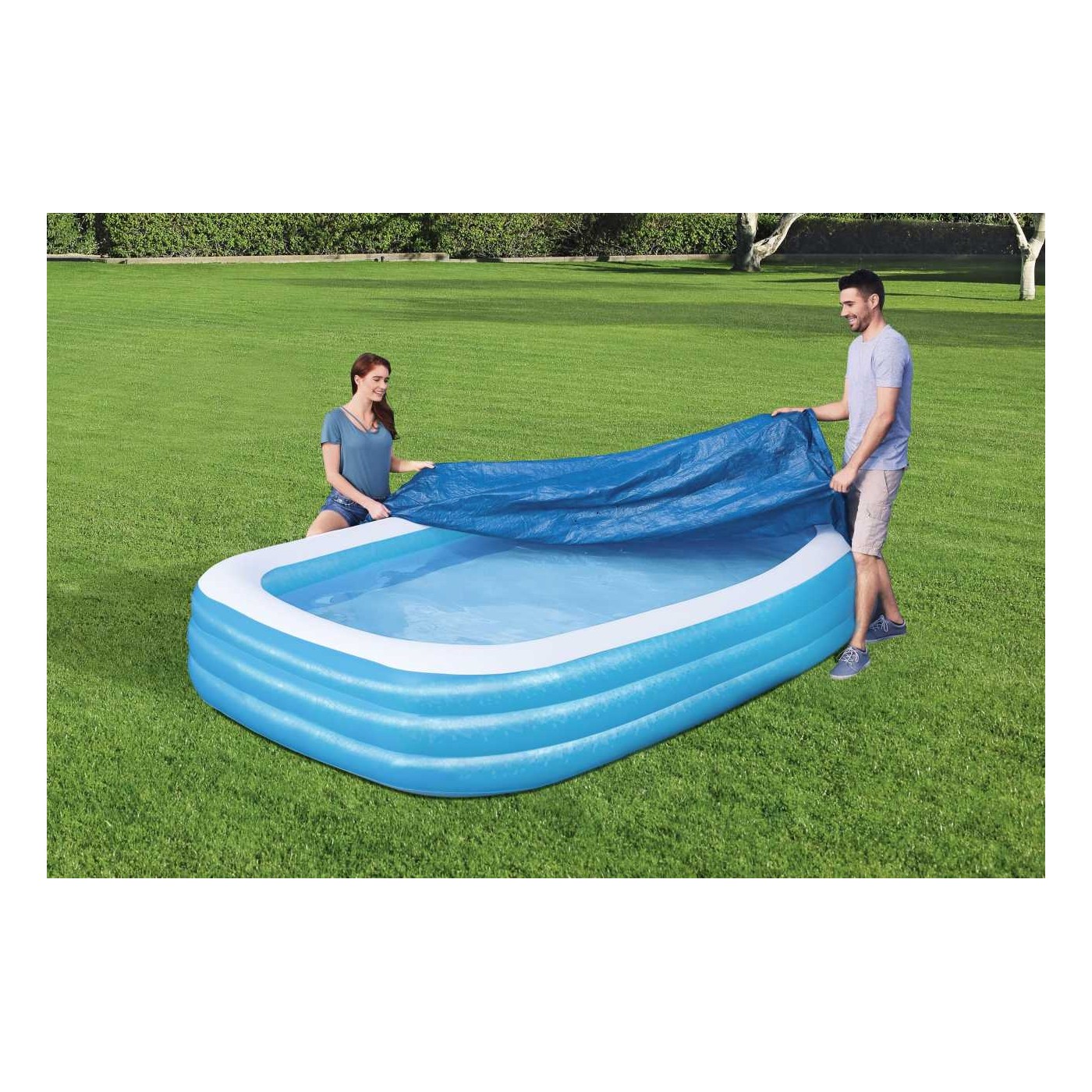 Kryt 340x230cm pro nafukovací bazén 305x183x56cm BESTWAY