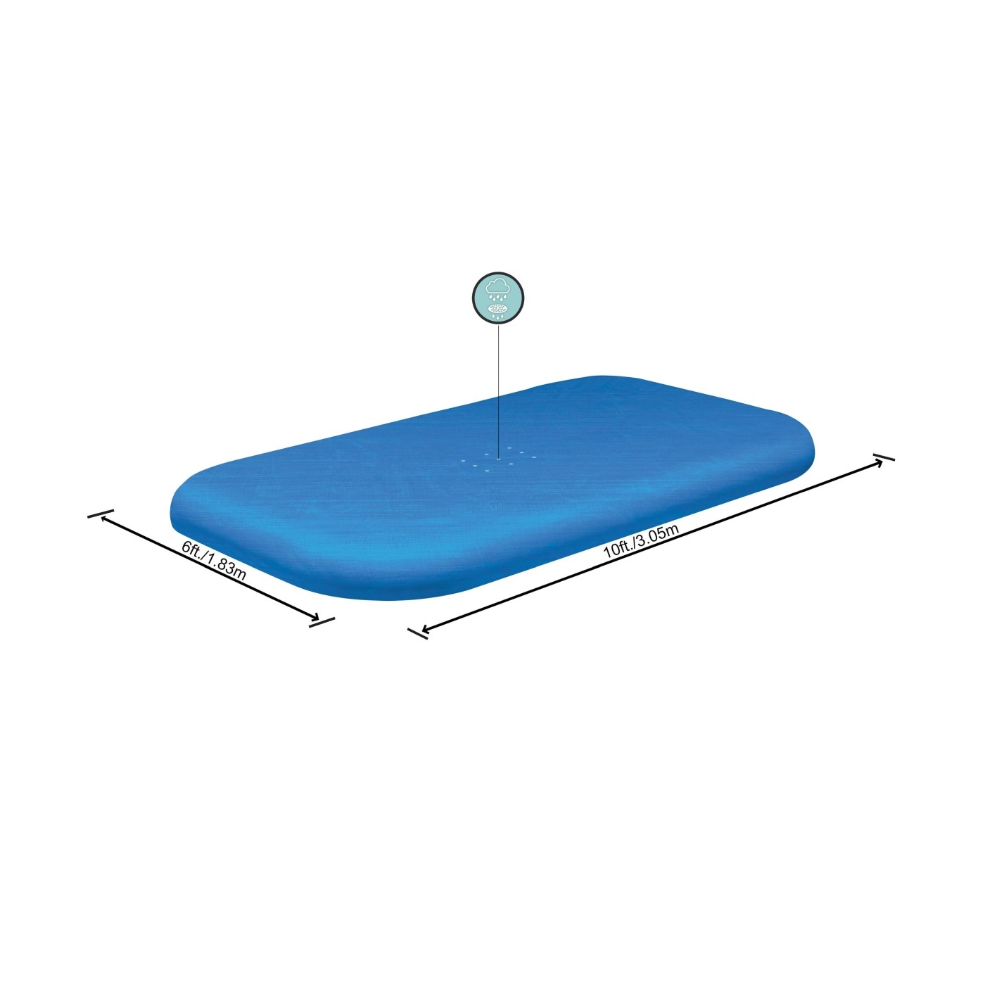 Kryt 340x230cm pro nafukovací bazén 305x183x56cm BESTWAY