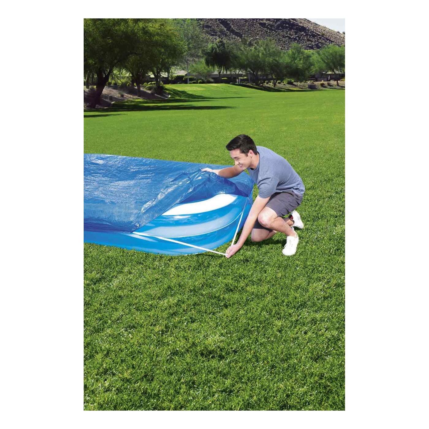 Kryt 295x220cm pro nafukovací bazén 262x175x51cm BESTWAY