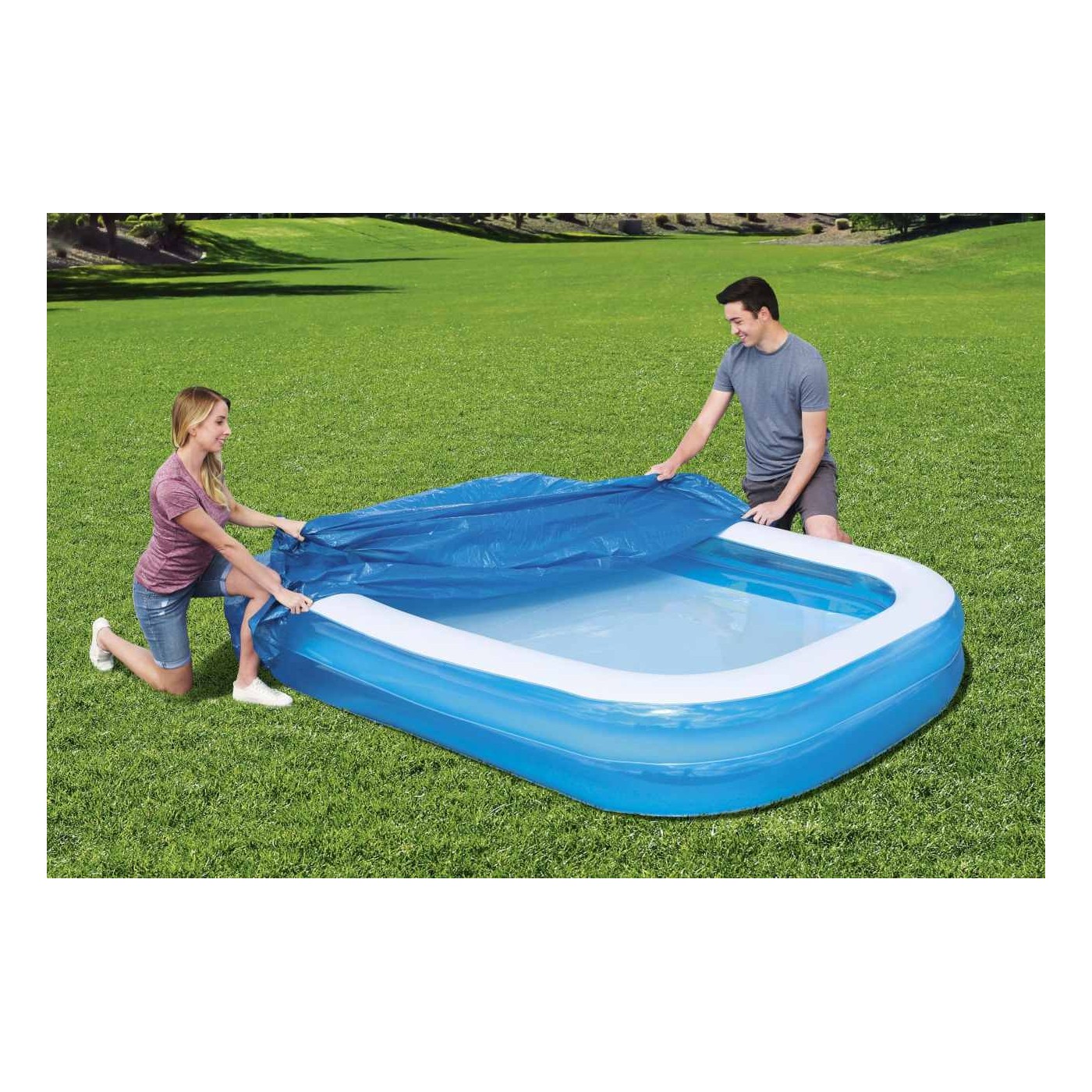 Kryt 295x220cm pro nafukovací bazén 262x175x51cm BESTWAY