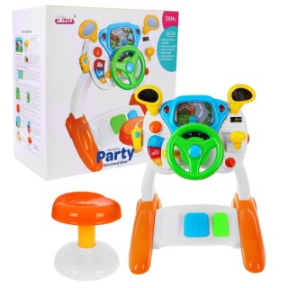 Interaktivní automobilový simulátor pro děti 3+ Zvuky světla + Kokpit + Volant+ Pedály + Stolek