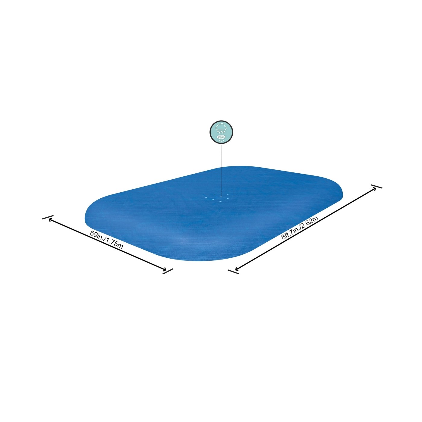 Kryt 295x220cm pro nafukovací bazén 262x175x51cm BESTWAY