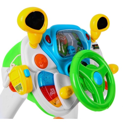 Interaktivní automobilový simulátor pro děti 3+ Zvuky světla + Kokpit + Volant+ Pedály + Stolek