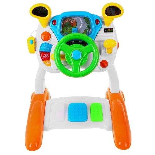 Interaktivní automobilový simulátor pro děti 3+ Zvuky světla + Kokpit + Volant+ Pedály + Stolek