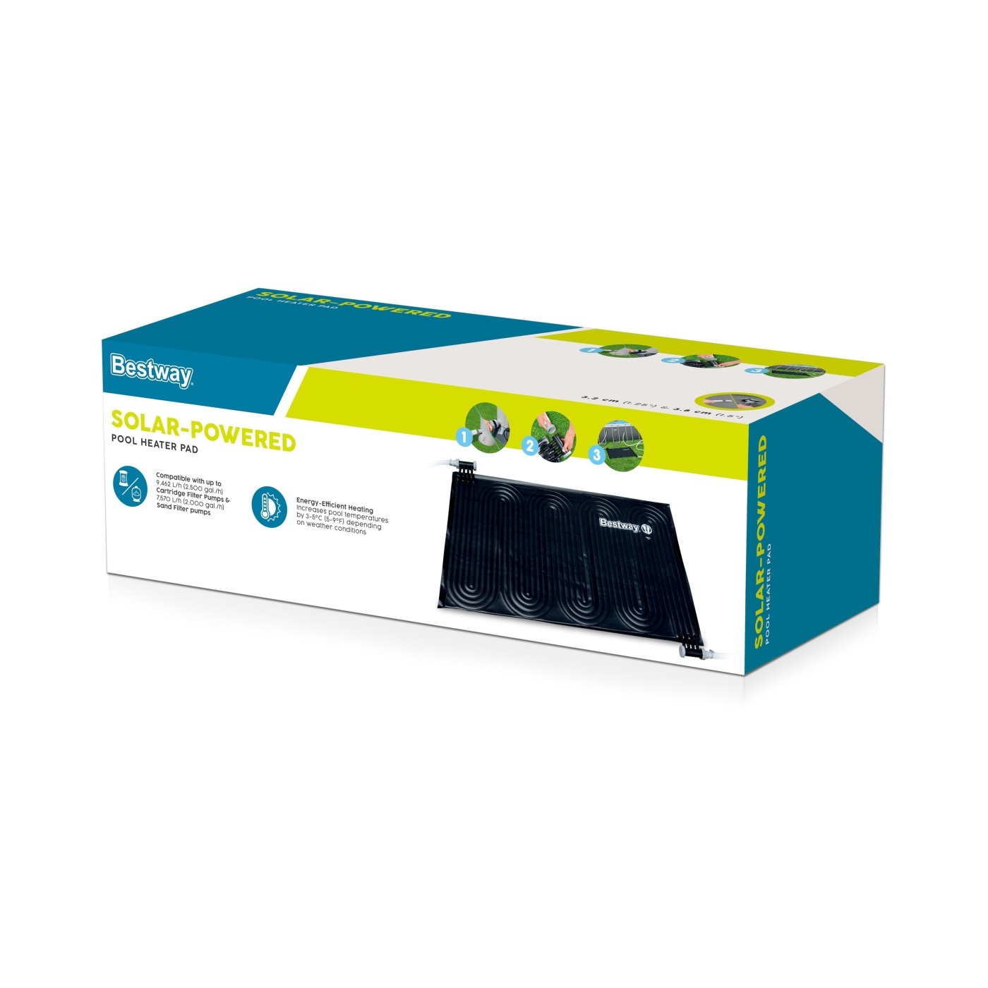 Podložka pro ohřev vody v solárním bazénu BESTWAY + solární energie