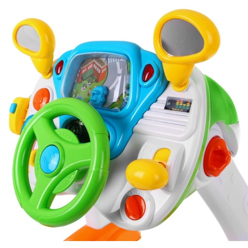 Interaktivní automobilový simulátor pro děti 3+ Zvuky světla + Kokpit + Volant+ Pedály + Stolek