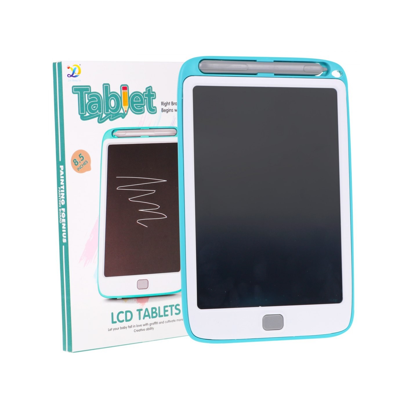 Dětský kreslící tablet 3+ kreativní hračka + stylus + mazací tlačítko + barevné kresby