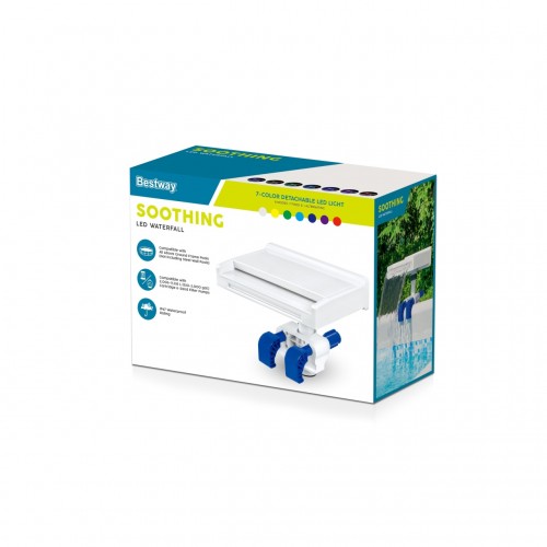 LED podsvícená vodní fontána pro zahradní bazény BESTWAY 8 režimů
