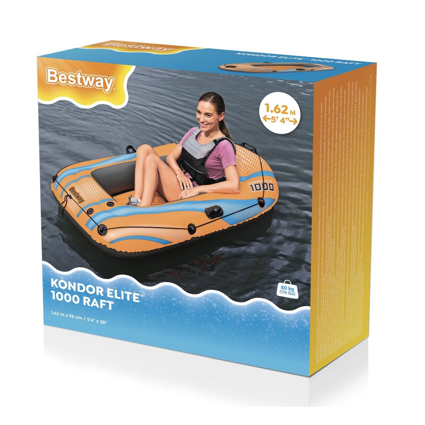 Nafukovací člun KONDOR ELITE 1000, 162 cm x 96 cm BESTWAY