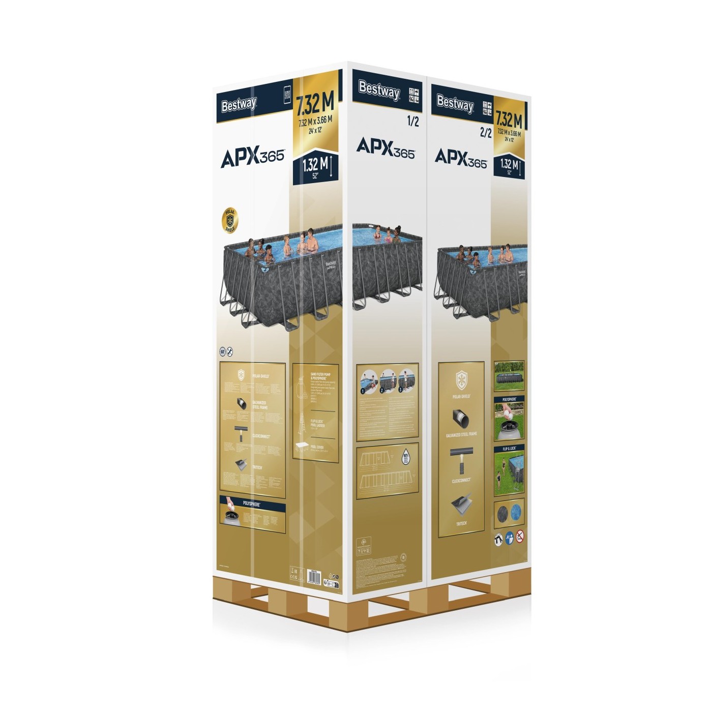 24FT rámový bazén 732x366x132cm APX 365 BESTWAY