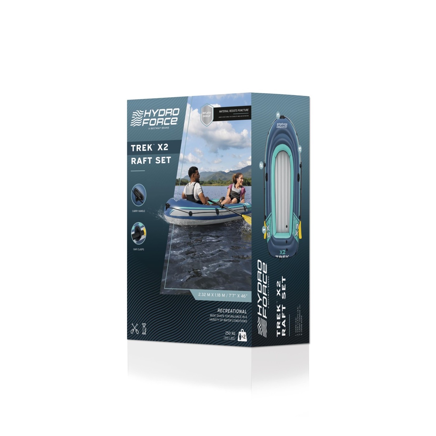 Nafukovací člun TREK X2, 232 cm x 118 cm + doplňky BESTWAY