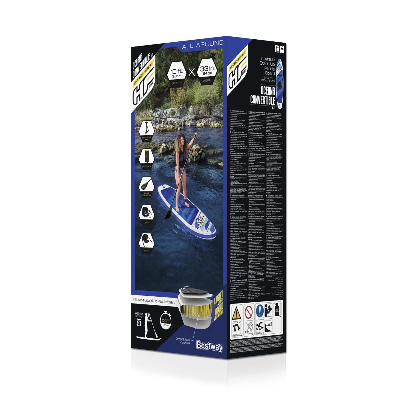 PaddleBoard OCEANAN 10 Hydro-Force 305x84x12cm + příslušenství BESTWAY