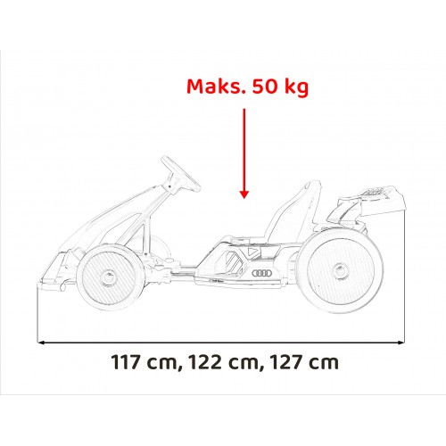 Go-kart Audi s driftovací funkcí černý