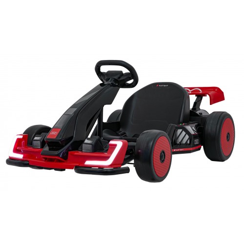 Go-kart Audi s driftovací funkcí červený