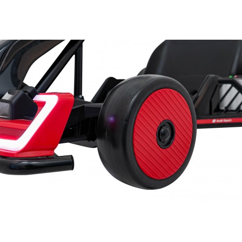Go-kart Audi s driftovací funkcí červený