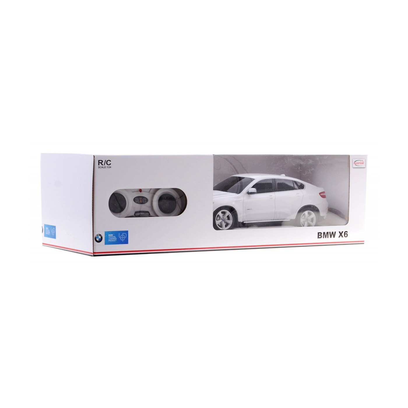 BMW X6 bílý RASTAR model 1:24 Dálkové ovládání Auto SUV + dálkové ovládání