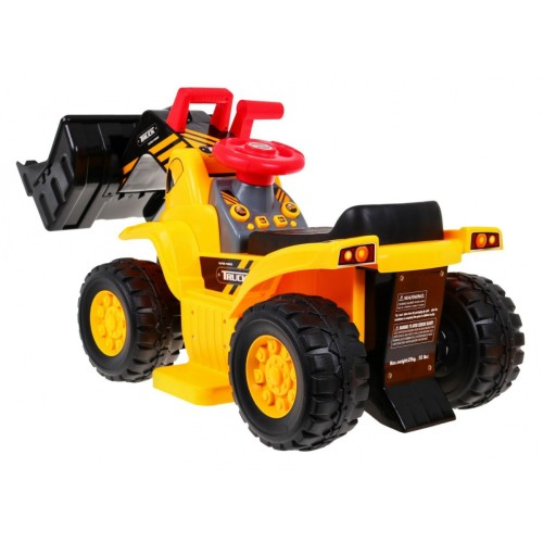 Bateriový buldozer pro děti Jezddítko + Helma + Pohyblivá lžíce + Zvuky