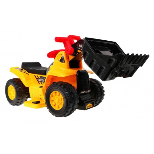 Bateriový buldozer pro děti Jezddítko + Helma + Pohyblivá lžíce + Zvuky