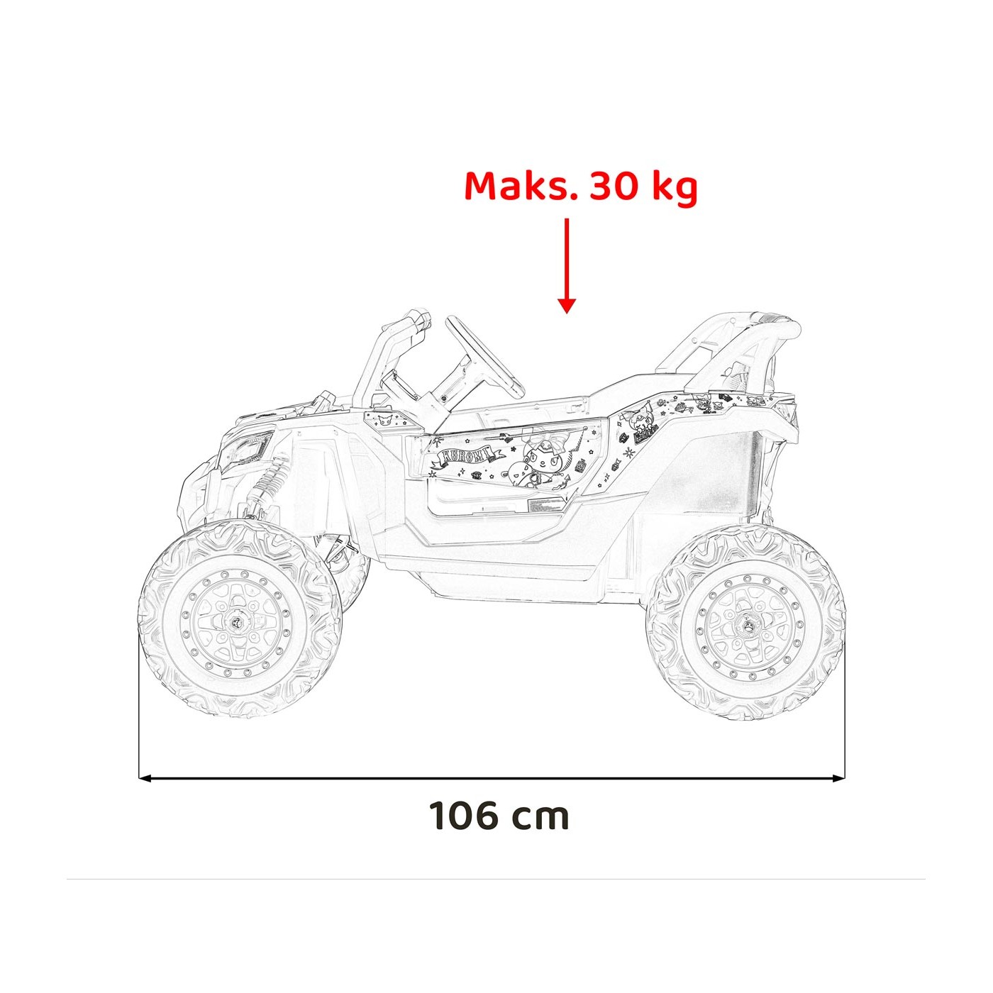 Buggy ATV Defend 4x4 Purple KUROMI Licence