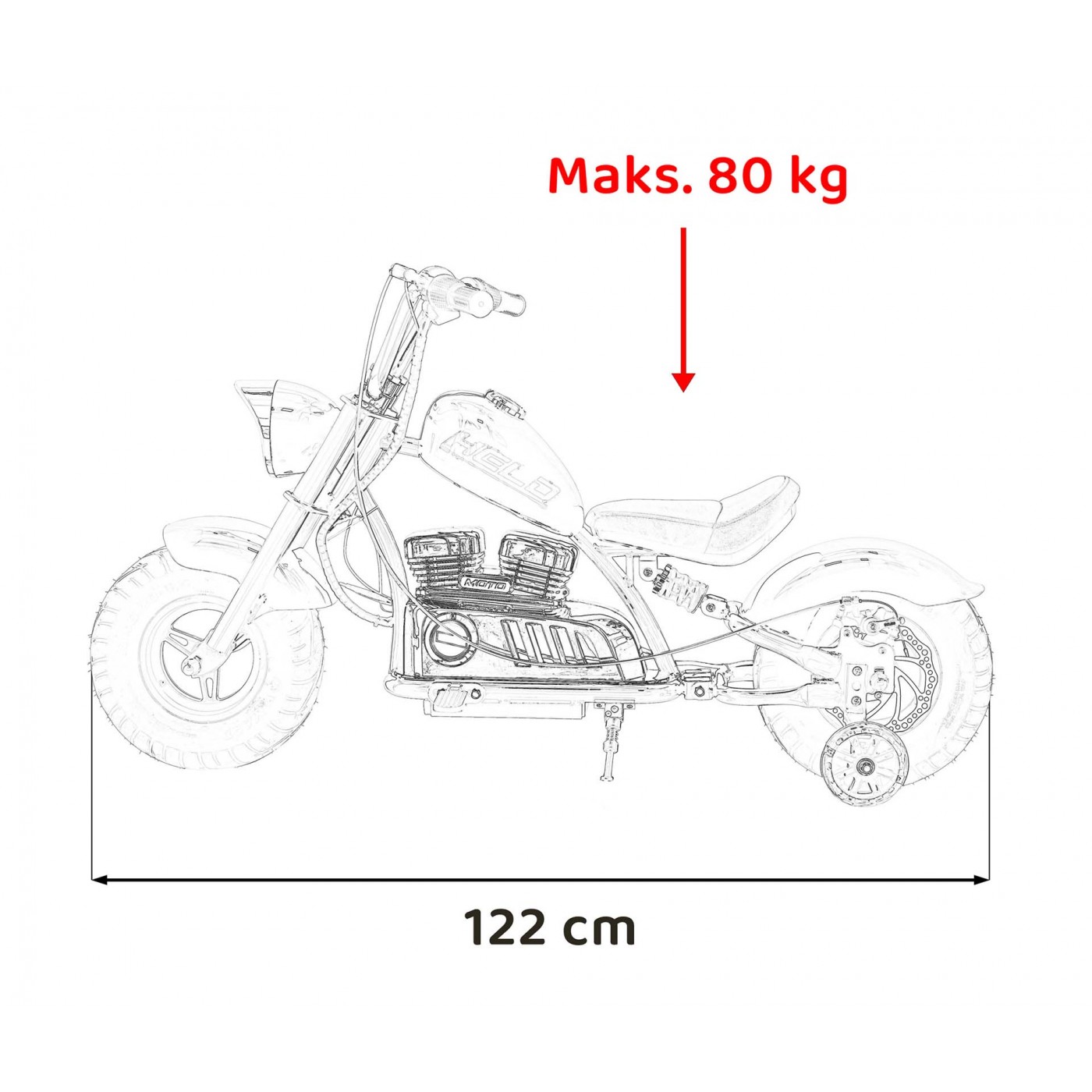 Motocyklový vrtulník Warrior Blue