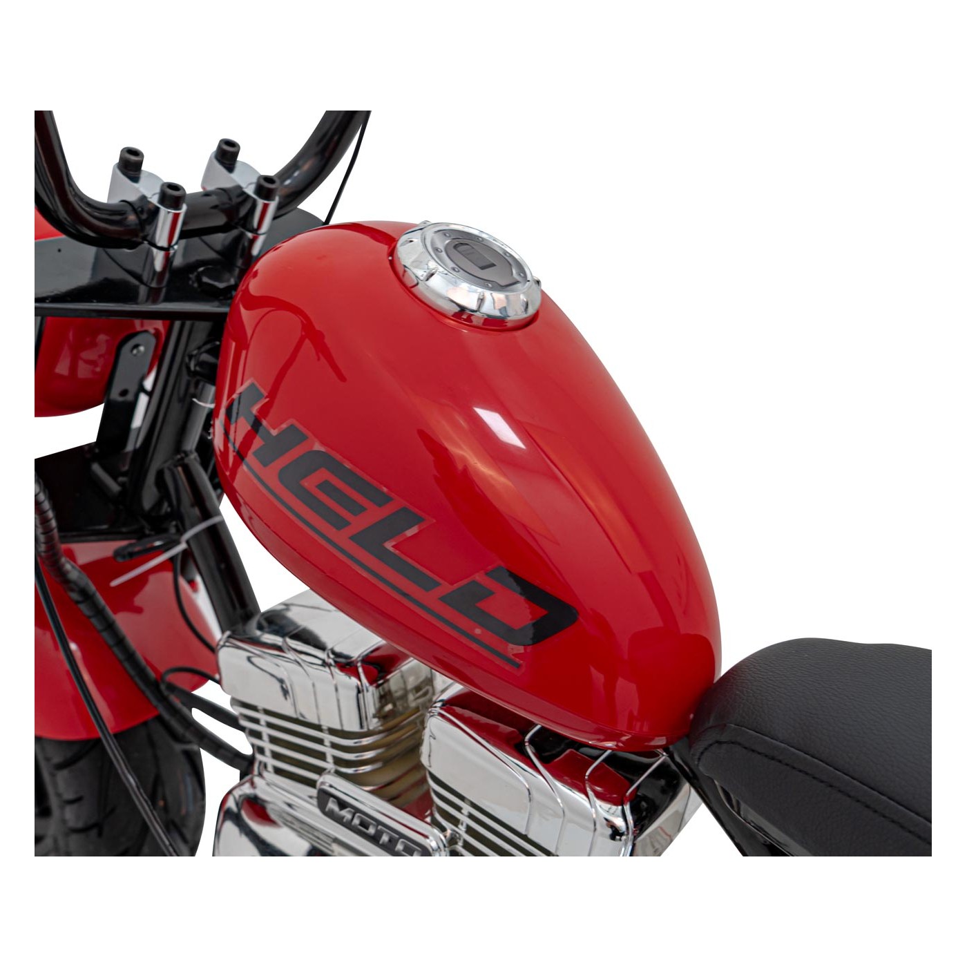 Motocyklový chopper Warrior červené vozidlo