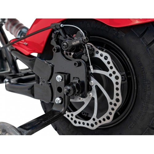 Motocyklový chopper Warrior červené vozidlo