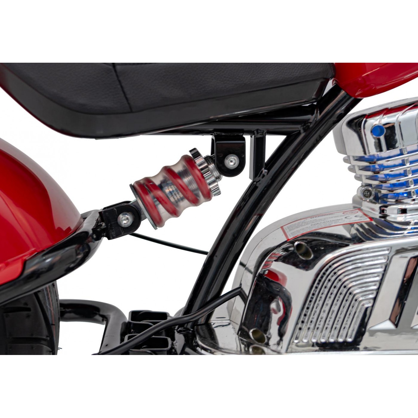 Motocyklový chopper Warrior červené vozidlo