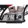 Motocyklový chopper Warrior červené vozidlo