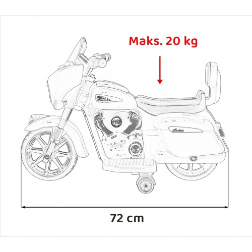 Vozidlo Chopper INDIAN Bílý