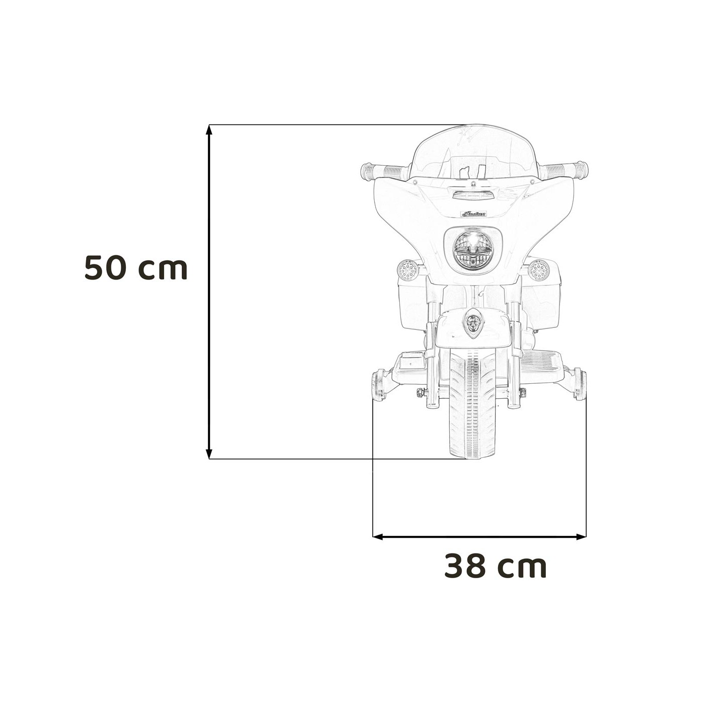Vozidlo Chopper INDIAN Bílý