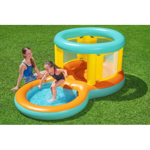 Nafukovací skákání 2v1 se sprchovou vaničkou pro děti 3+ BESTWAY 239X142X102