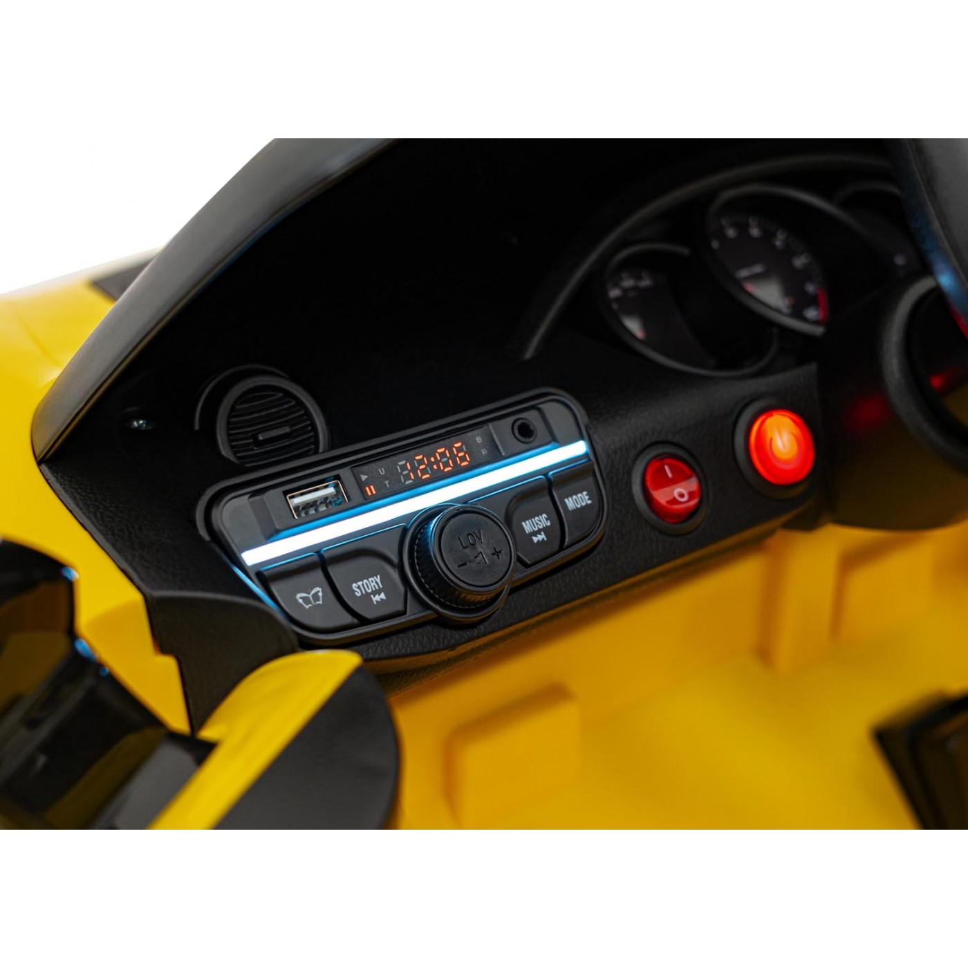 Vozidlo Porsche Spyder RS 718, žlutá barva