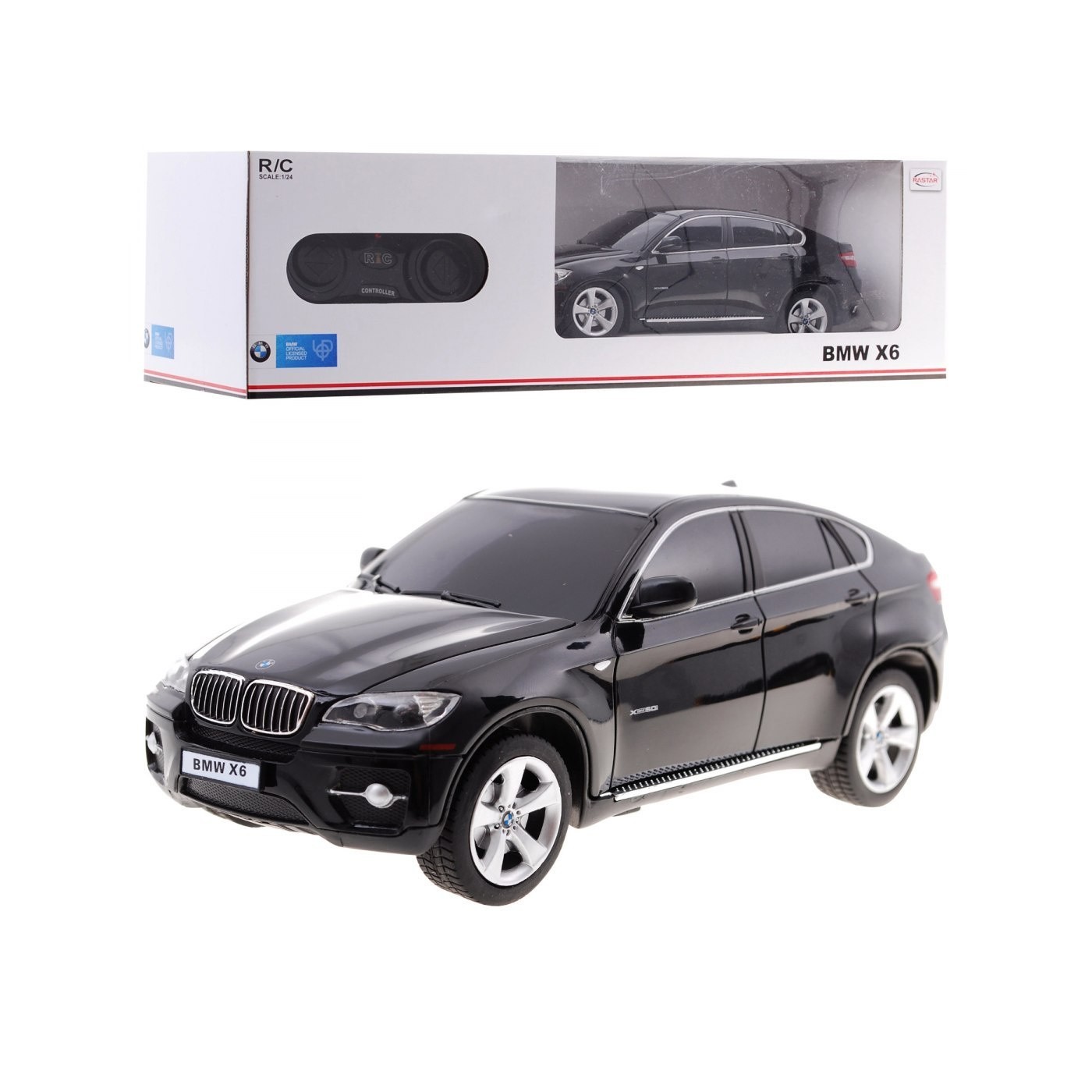 BMW X6 černý RASTAR model 1:24 Dálkové ovládání Auto SUV + dálkové ovládání