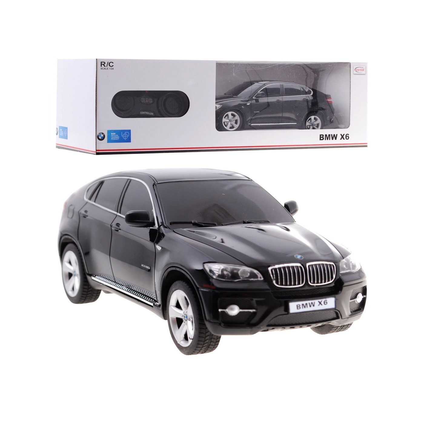 BMW X6 černý RASTAR model 1:24 Dálkové ovládání Auto SUV + dálkové ovládání