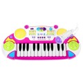 Modrá hudební sada klávesnice Snare Keyboard + Výstrahy + Mikrofon pro děti 3+ Světla + Zvuky 2 oktávy