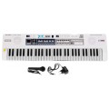 Bílý keybord pro děti 5+ mikrofon nahrávání stereo reproduktory - model č. 008