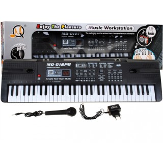 Keybord s výukovou funkcí pro děti 5+ mikrofon + nahrávací rádio - model č. 012