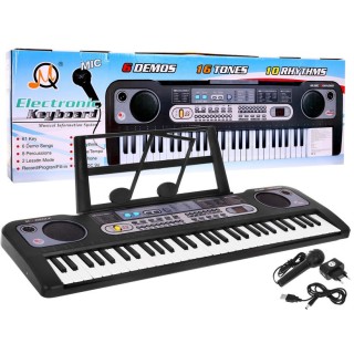 Keybord  pro děti 5+ Hudební stojan Mikrofon + Nahrávání USB MP3 Rádio - Model č. 020