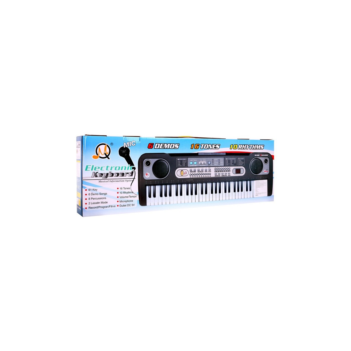 Keybord  pro děti 5+ Hudební stojan Mikrofon + Nahrávání USB MP3 Rádio - Model č. 020
