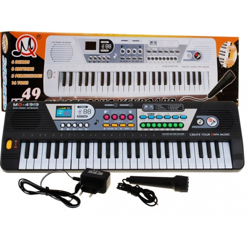 49-lávesový dětský keybord pro děti 5+ mikrofon + nahrávání - model # 4919
