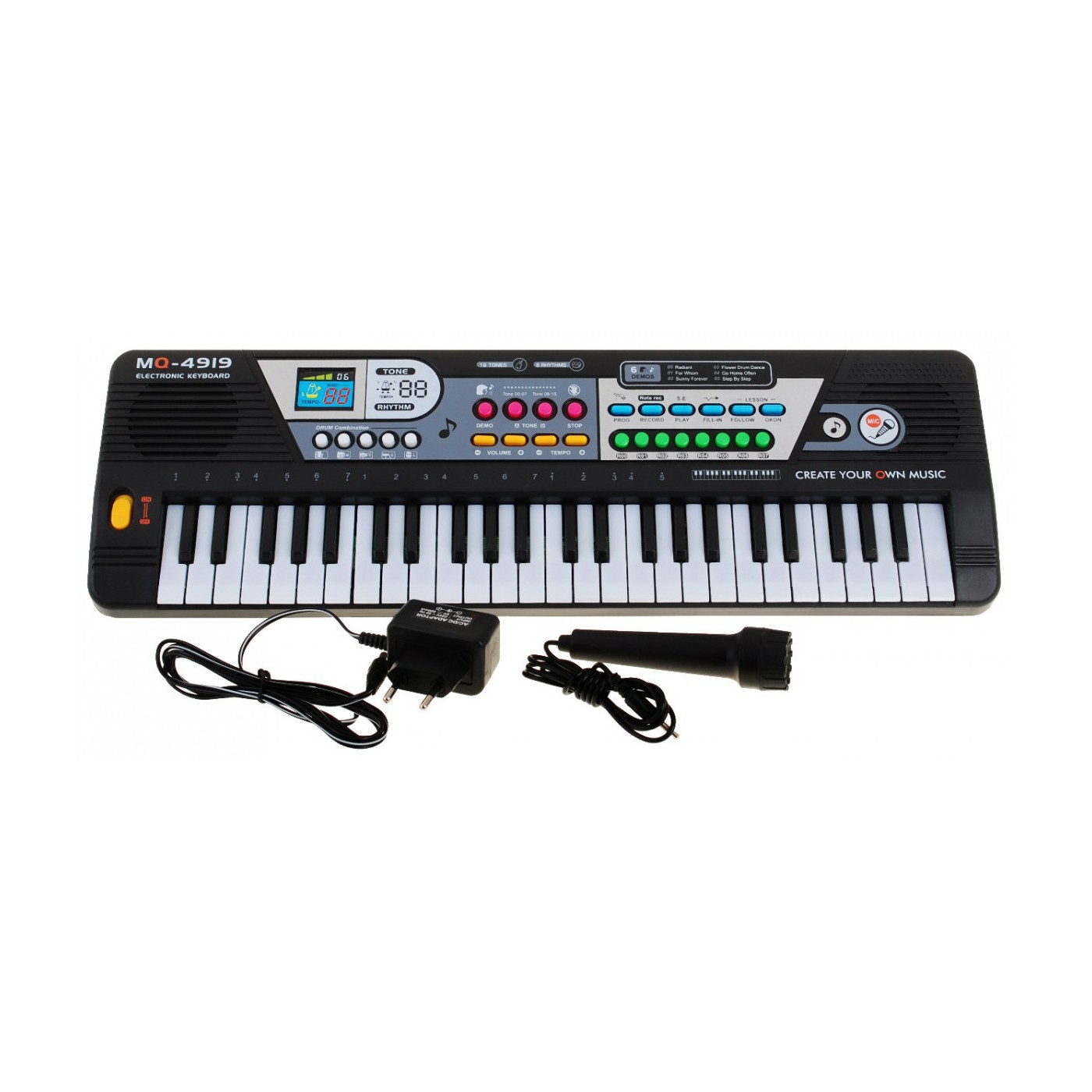 49-lávesový dětský keybord pro děti 5+ mikrofon + nahrávání - model # 4919