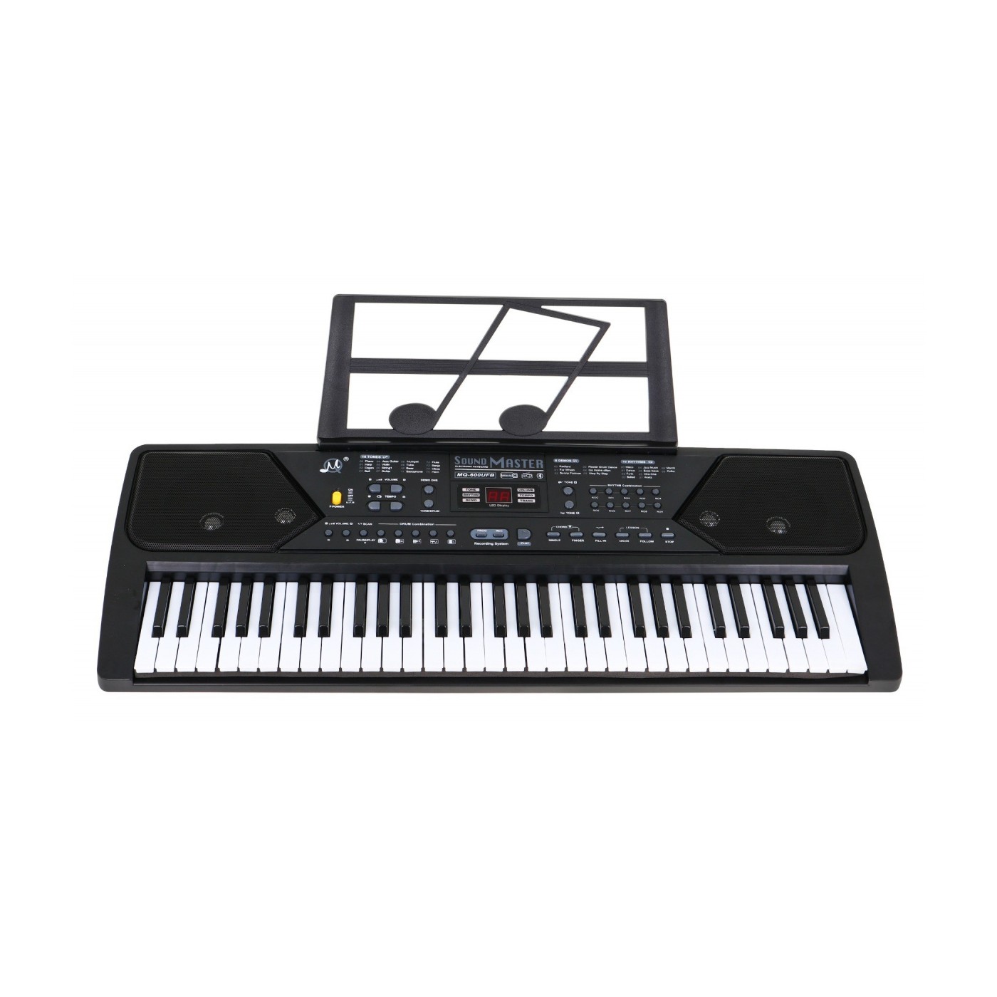Keybord s výukovým režimem pro děti 5+ Mikrofon Radio hudební stojan - model č. 600