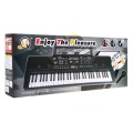 Keybord s výukovým režimem pro děti 5+ Mikrofon Radio hudební stojan - model č. 600