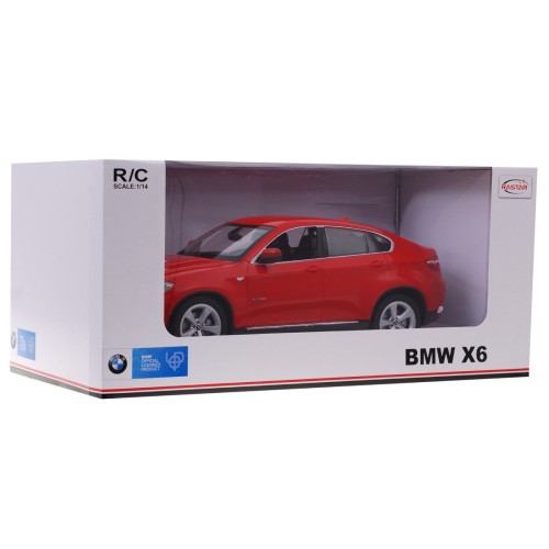 BMW X6 červený RASTAR model 1:14 Dálkové ovládání Auto SUV + 2,4 GHz dálkové ovládání