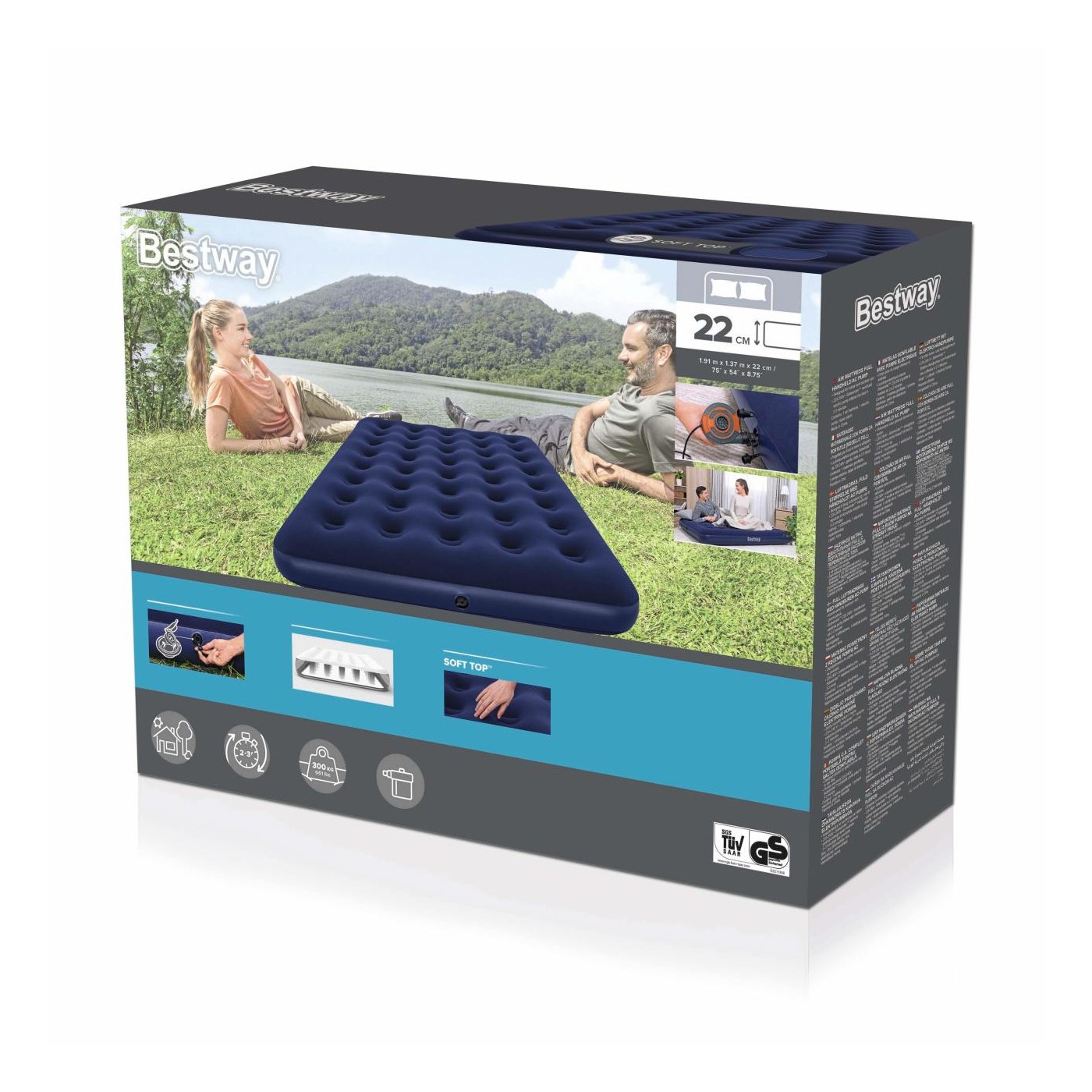 FULL Velur Matrace 191/137/22cm BESTWAY