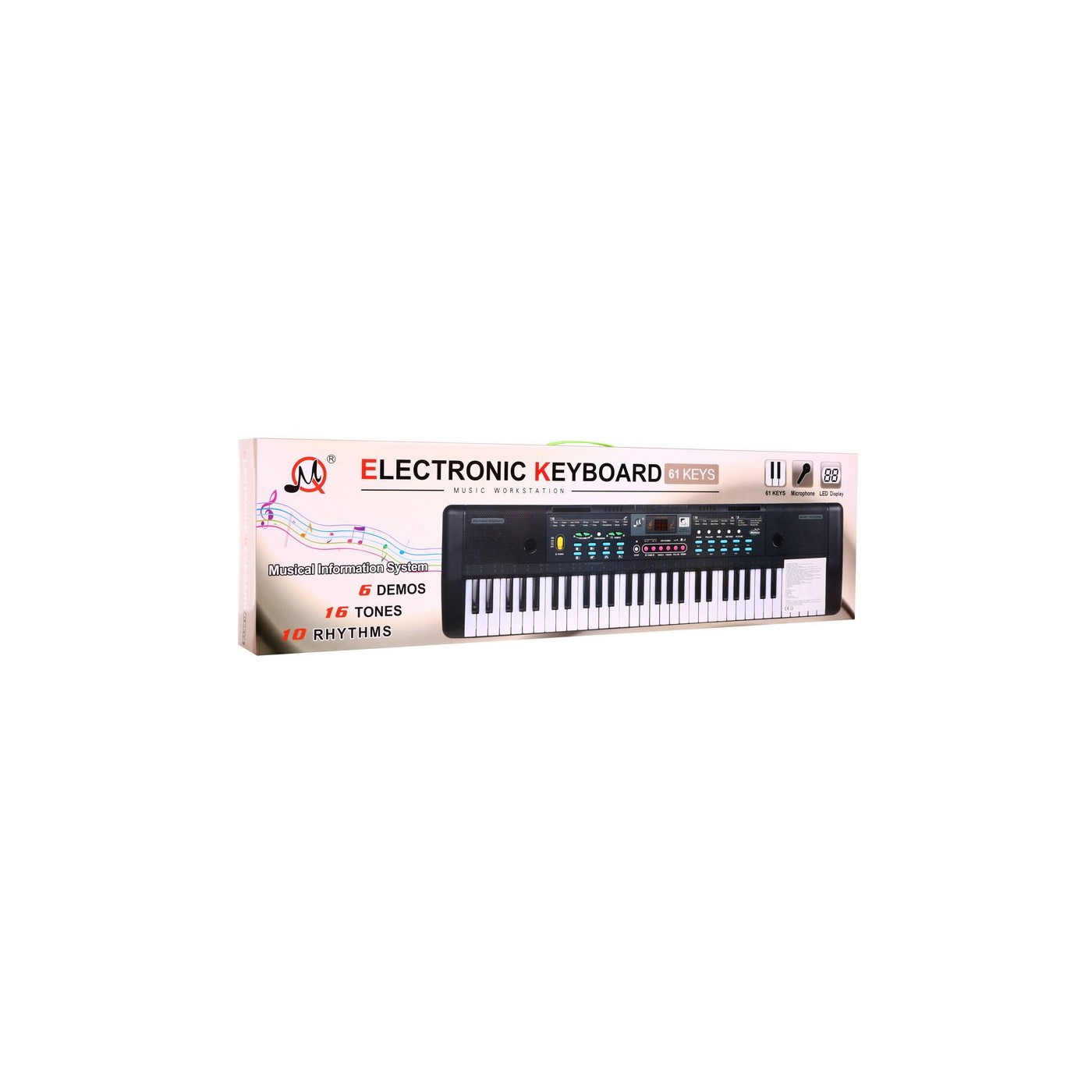 Keybord pro děti 5+ Stojan na poznámky Mikrofon + Barevná tlačítka - model č. 605