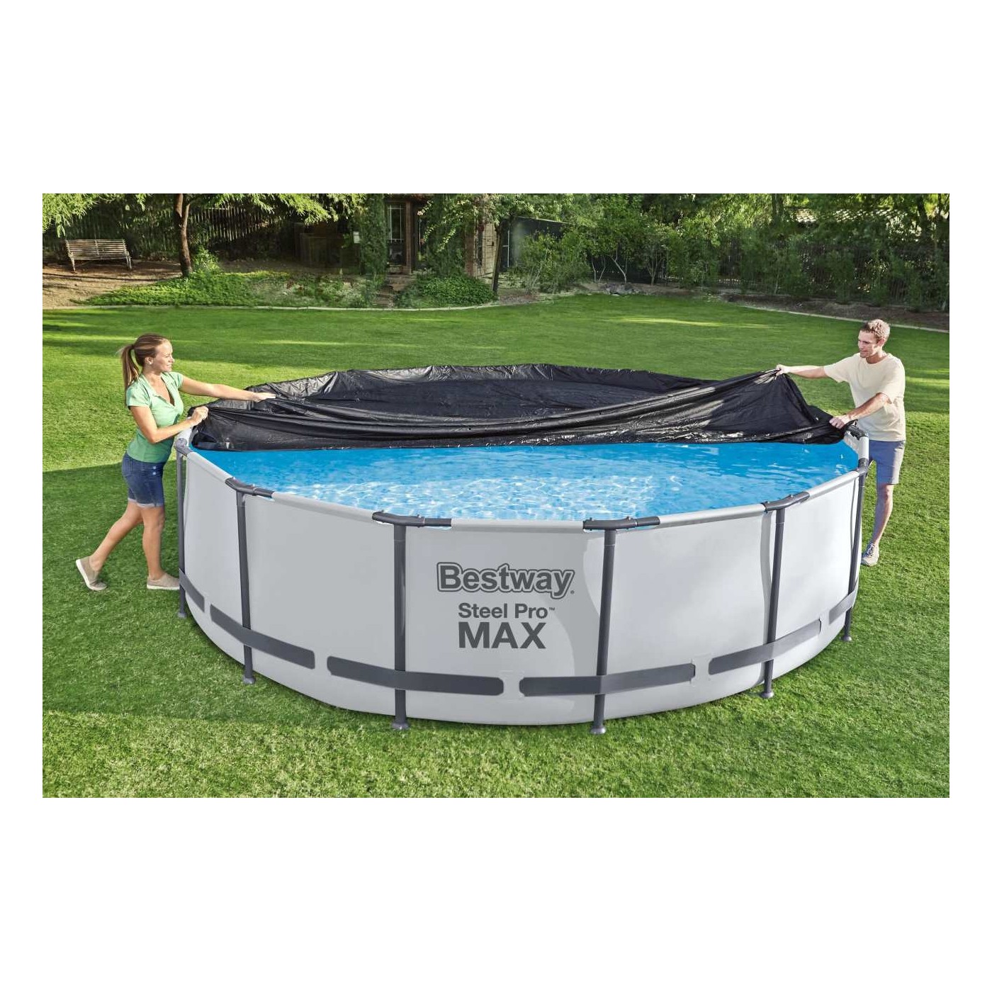 Kryt 370 cm pro rámový a panelový bazén 360-366cm/12FT BESTWAY