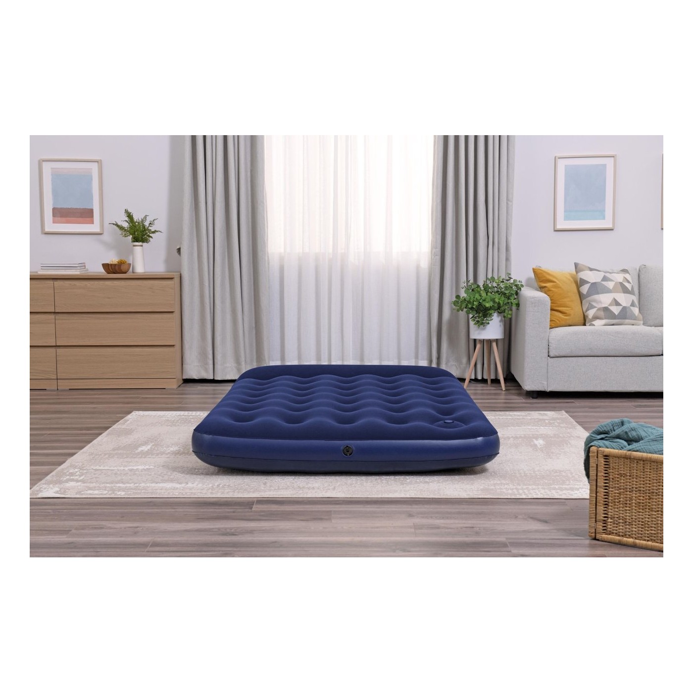 Velurová matrace s pumpičkou 191/137/28 cm BESTWAY