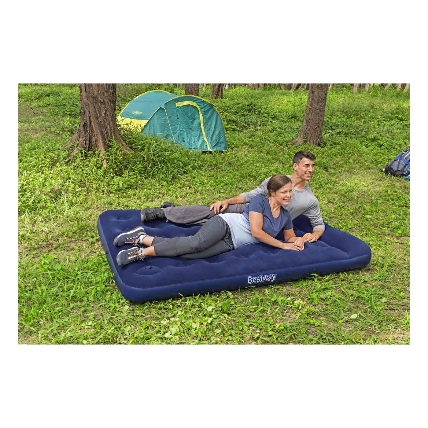 Velurová matrace s pumpičkou 191/137/28 cm BESTWAY