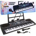 Keybord pro děti 5+ mikrofon poznámkový stojan USB MP3 otáčkoměr - model č. 6159